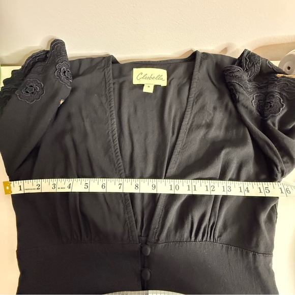 Cleobella Black Embroidered Jumpsuit Boho style lightweight - Small - Picture 11 of 13